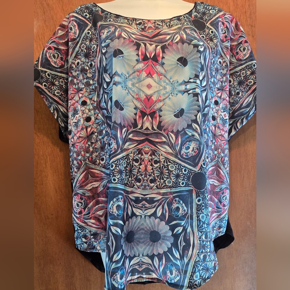 Rock & Republic Geometric Short Sleeve Tee SzXL NWT - Picture 1 of 6